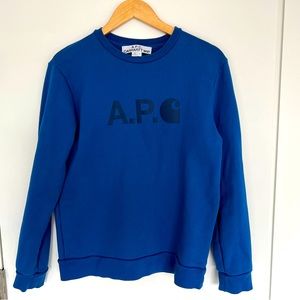 A.P.C. x Carhartt WIP Blue Sweatshirt Medium